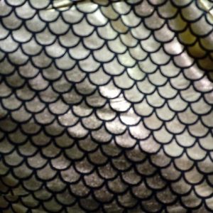 ΥΦΑΣΜΑ ΜΕ ΤΥΠΟΜΕΝΑ ΛΕΠΙΑ ΧΡΥΣΟ  GOLD FISH MERMAID